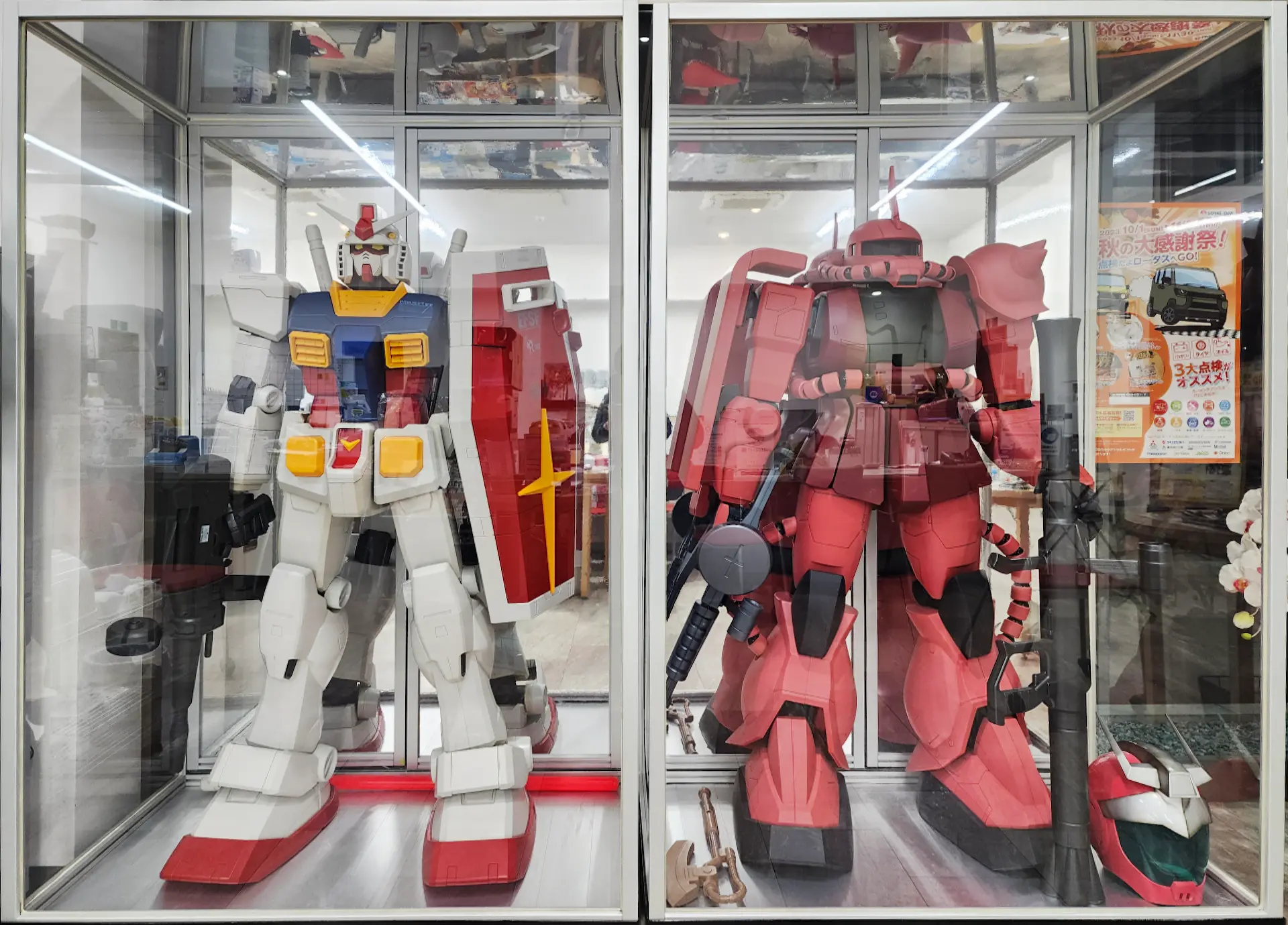 「巨大ガンプラ石巻みなとモーターに立つ！！」　ガンダム＆シャア専用ザクを展示へ（HY2M　1/12　RX78-2　MS-06S）